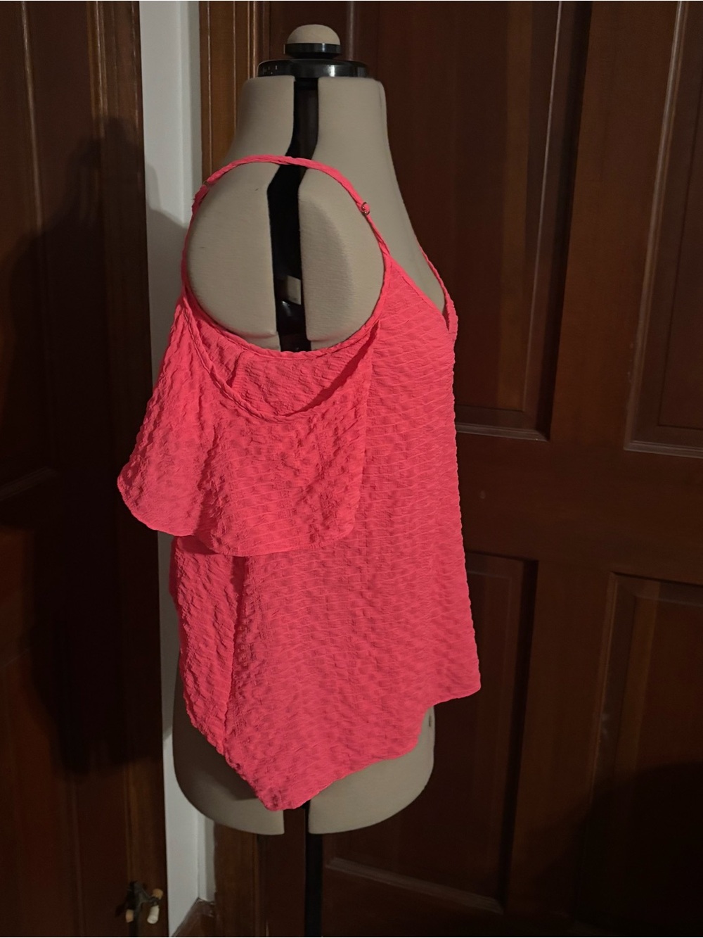 Lilly Pulitzer Hot Pink Cold-Shoulder Textured Cami - Picture 2 of 6